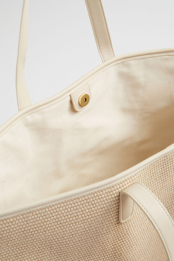 Straw Essential Tote  Stone  hi-res
