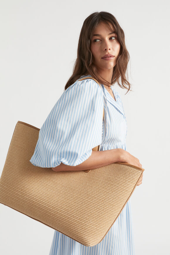 Straw Essential Tote  Toffee  hi-res