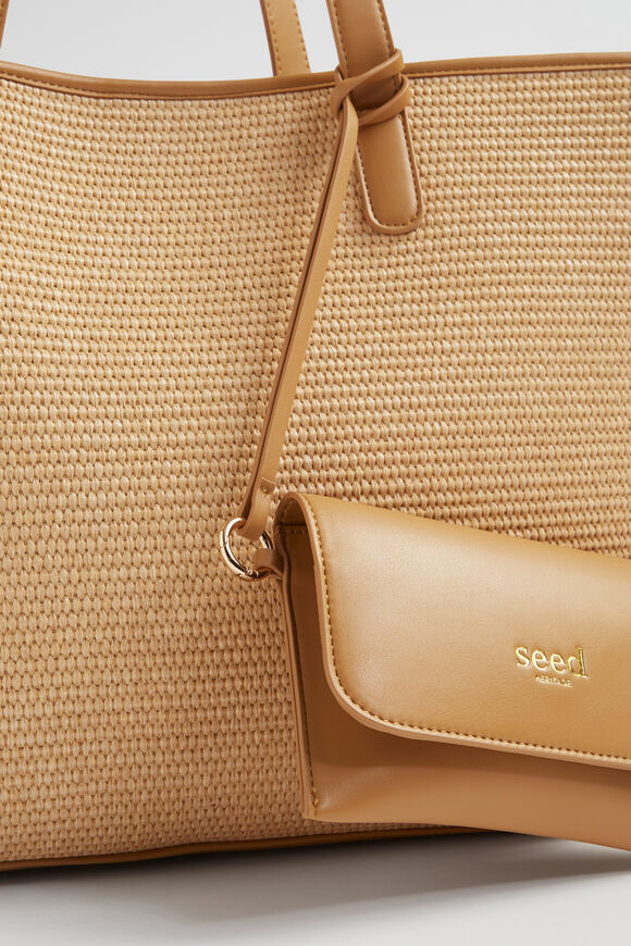Straw Essential Tote  Toffee  hi-res
