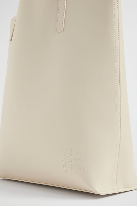 Quad Logo Tote  Natural  hi-res