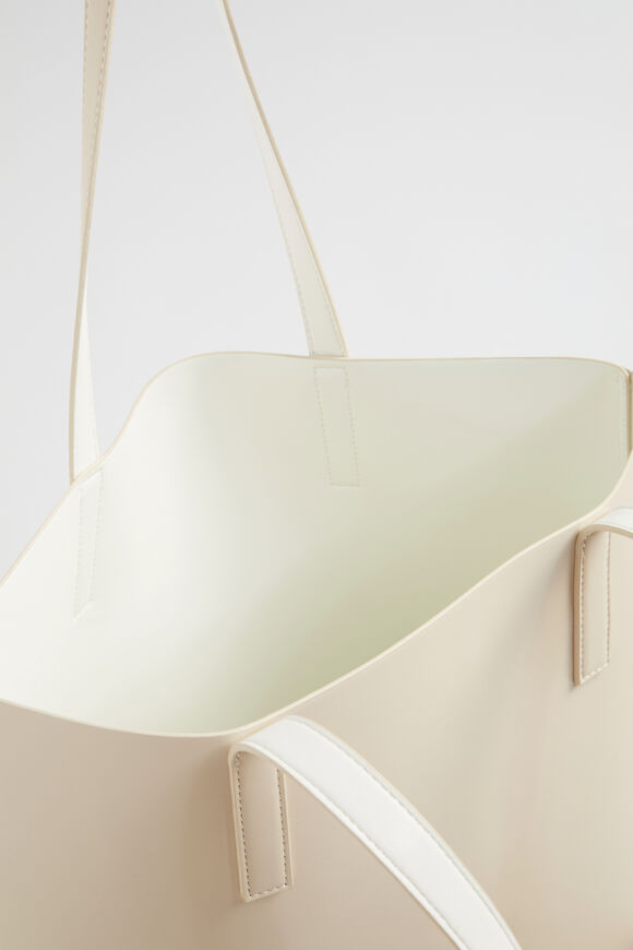 Quad Logo Tote  Natural  hi-res