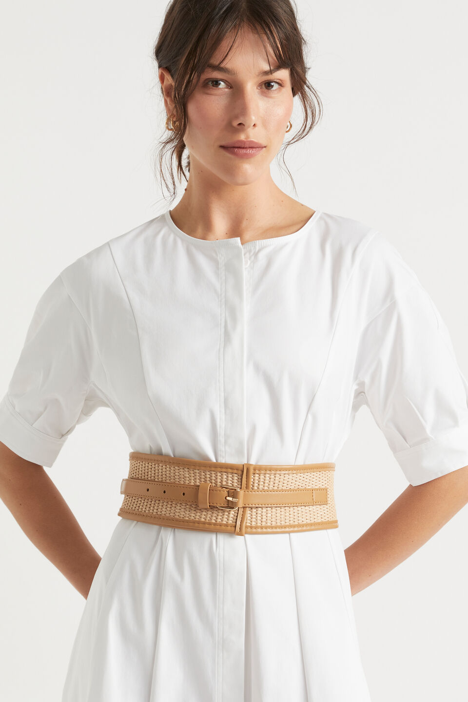 Lonni Wide Waist Belt  Toffee