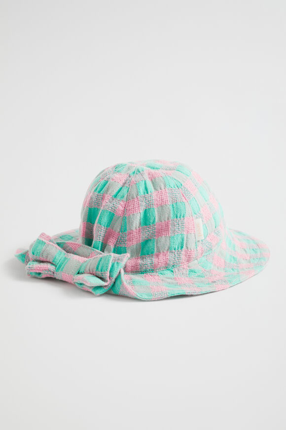 Check Bow Sun Hat  Multi  hi-res
