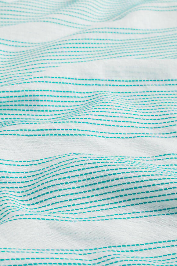 Textured Stripe Kaftan  Deep Teal Stripe  hi-res