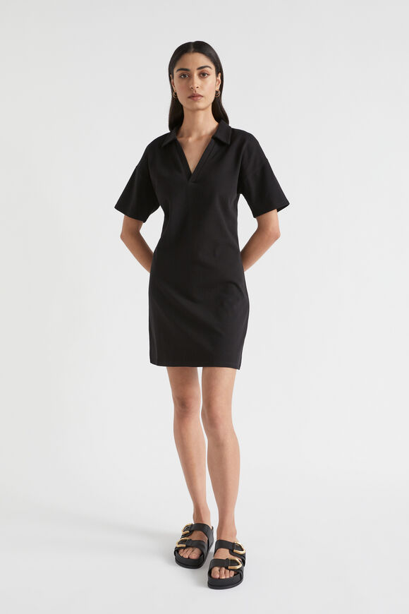 Polo Tee Dress  Black  hi-res