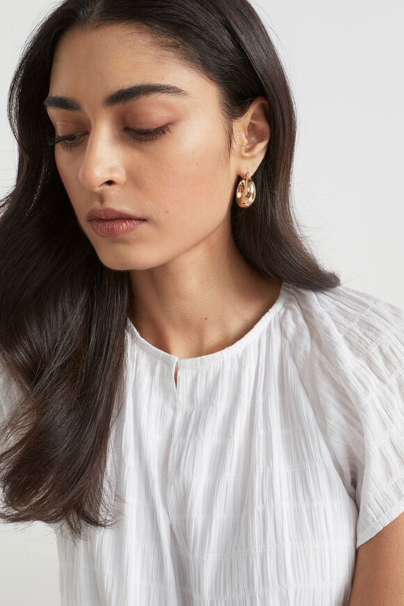 Textured Relaxed Midi Dress  Whisper White  hi-res