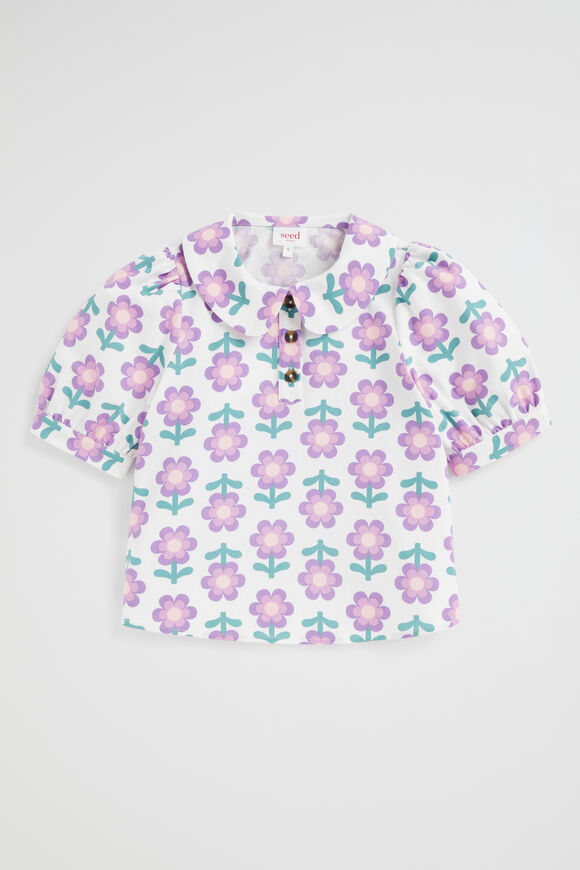Retro Floral Blouse  Multi  hi-res
