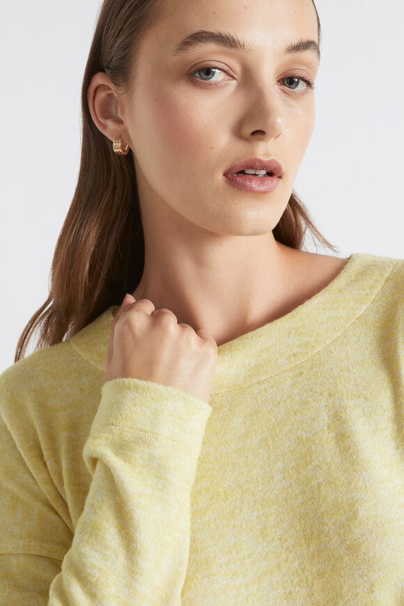 Supersoft Curve Hem Top  Soft Butter Marle  hi-res