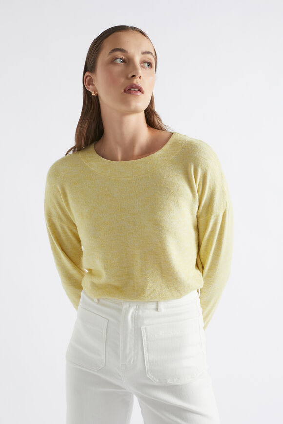 Supersoft Curve Hem Top  Soft Butter Marle  hi-res