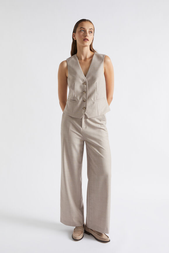 Wool Blend Waistcoat  Light Storm Crossdye  hi-res