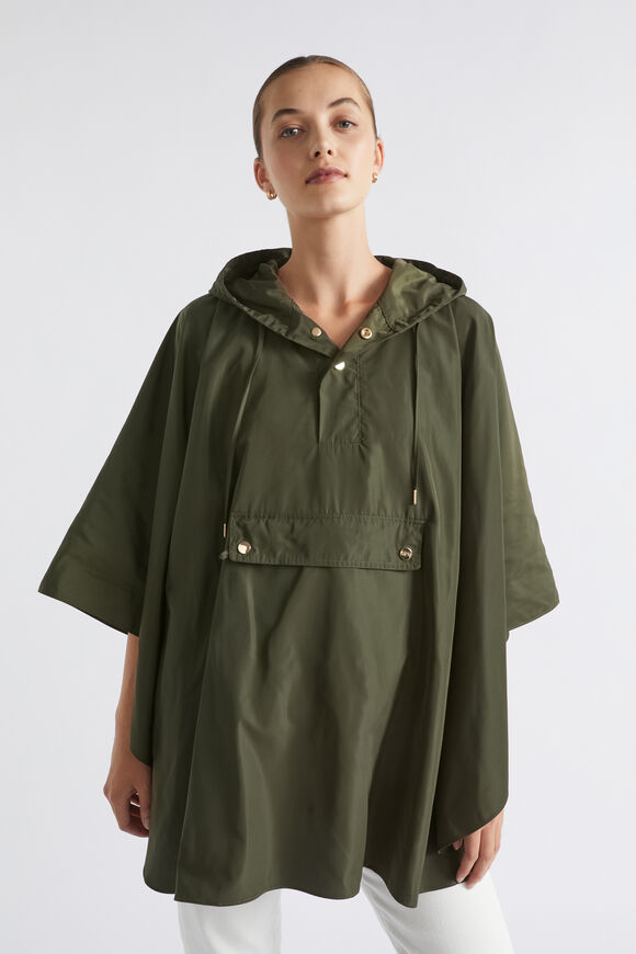 Packable Rain Poncho  Dark Fern  hi-res