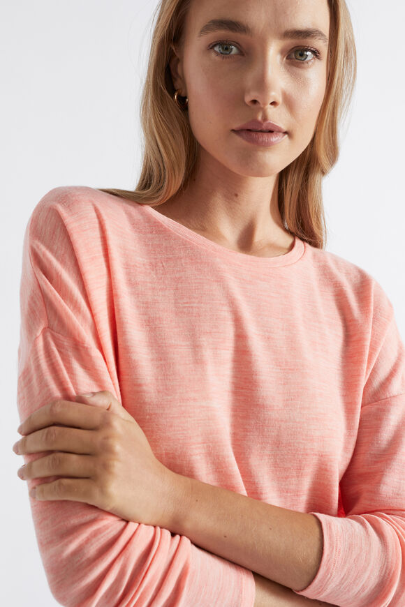 Babywool Curve Hem Top  Pale Peony Marle  hi-res