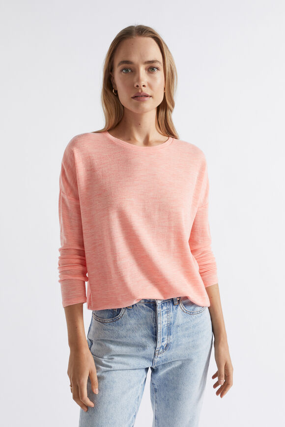 Babywool Curve Hem Top  Pale Peony Marle  hi-res