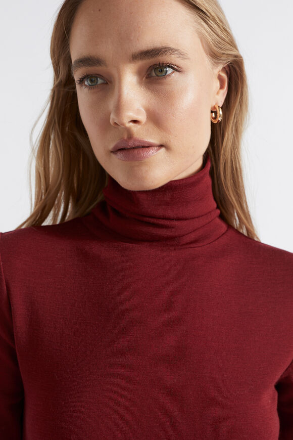 Babywool Roll Neck Top  Sangria  hi-res