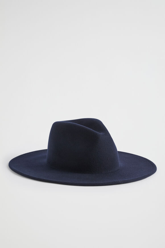Wide Brim Wool Fedora  Midnight Sky  hi-res