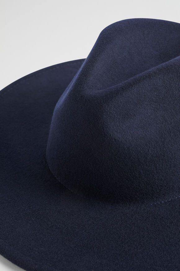Wide Brim Wool Fedora  Midnight Sky  hi-res