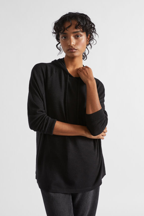 Supersoft Raglan Hoodie  Black  hi-res