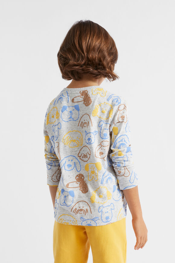 Dog Faces Tee  Cloudy Marle  hi-res