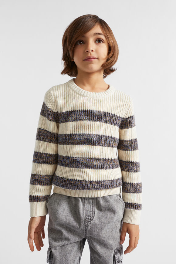 Stripe Knit  Rich Cream  hi-res