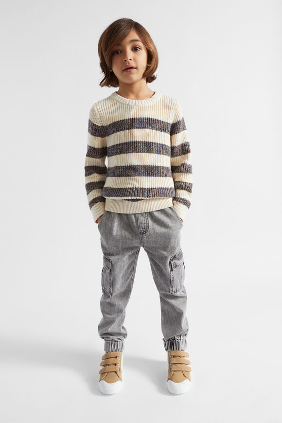 Stripe Knit  Rich Cream  hi-res
