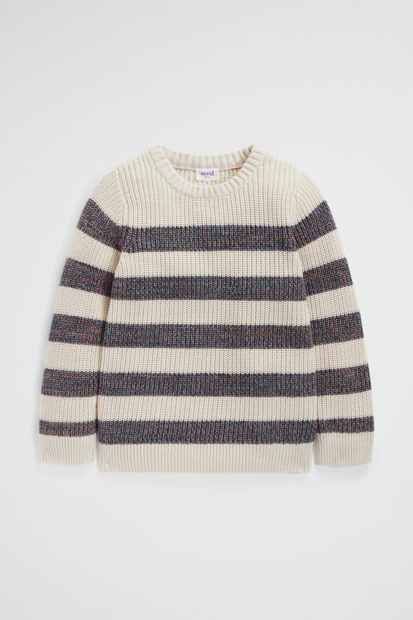 Stripe Knit  Rich Cream  hi-res