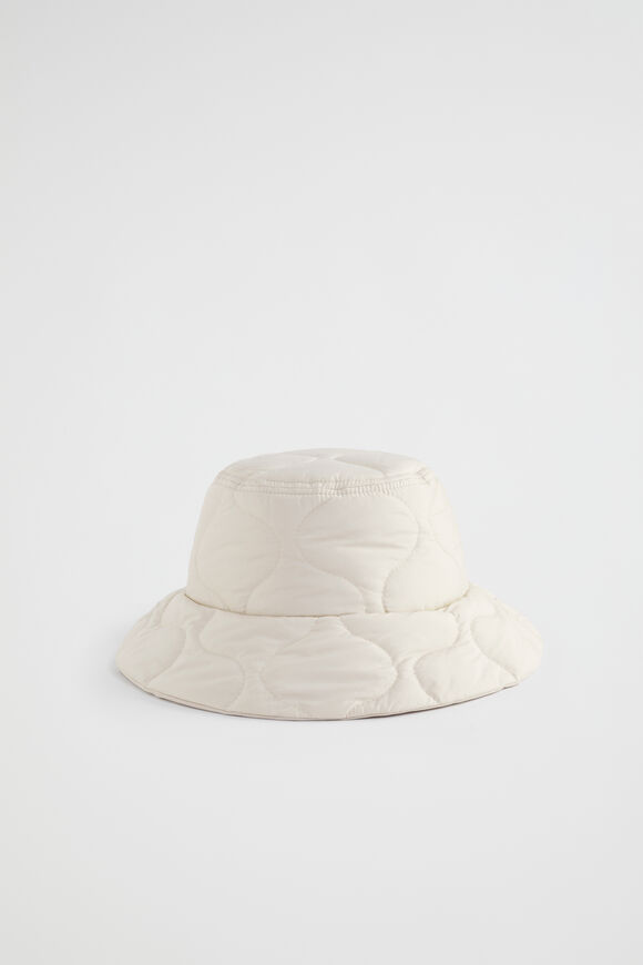 Quilted Bucket Hat  Vanilla Cream  hi-res