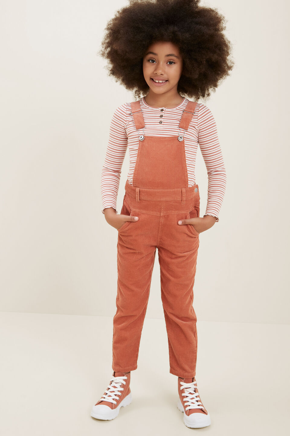 Corduroy Overalls  Clay