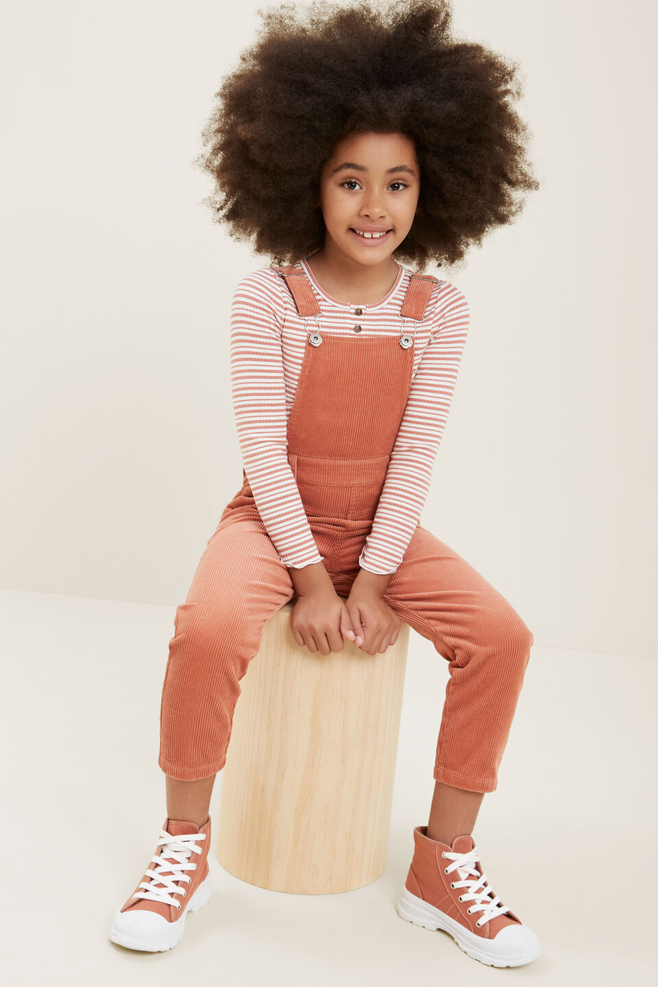 Corduroy Overalls  Clay