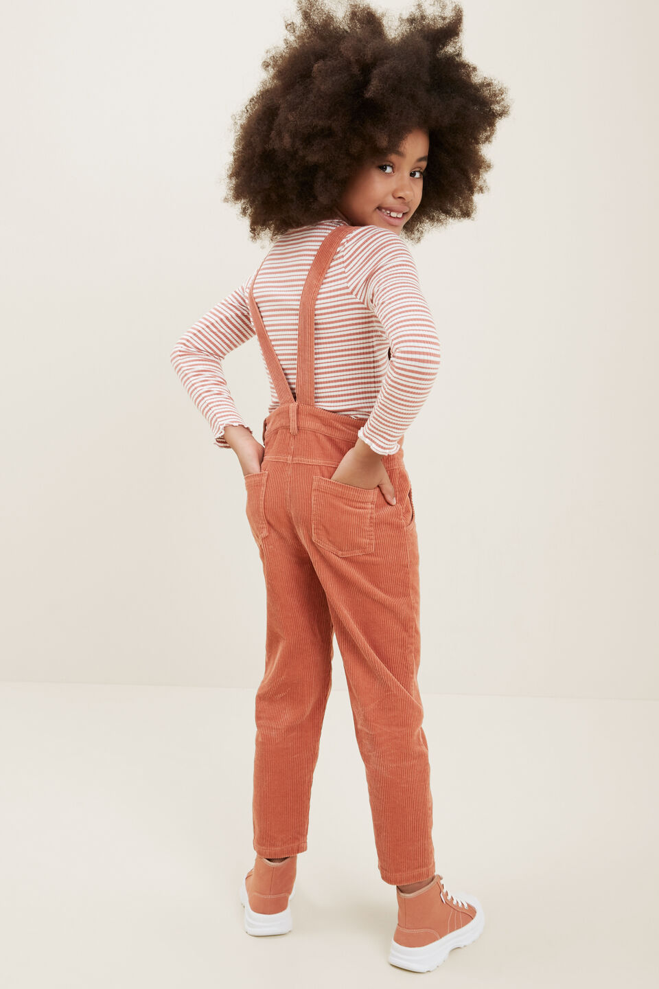 Corduroy Overalls  Clay
