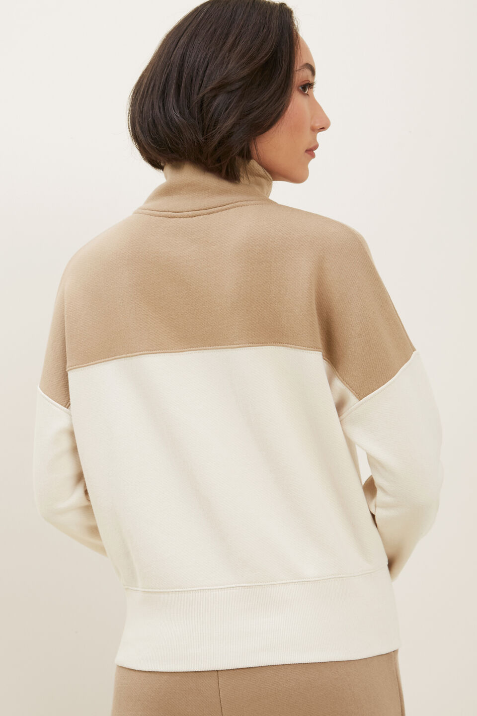 Colour Blocked Sweater  Honey Dew Splice