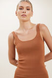 Crepe Knit Top  Burnt Bronze  hi-res