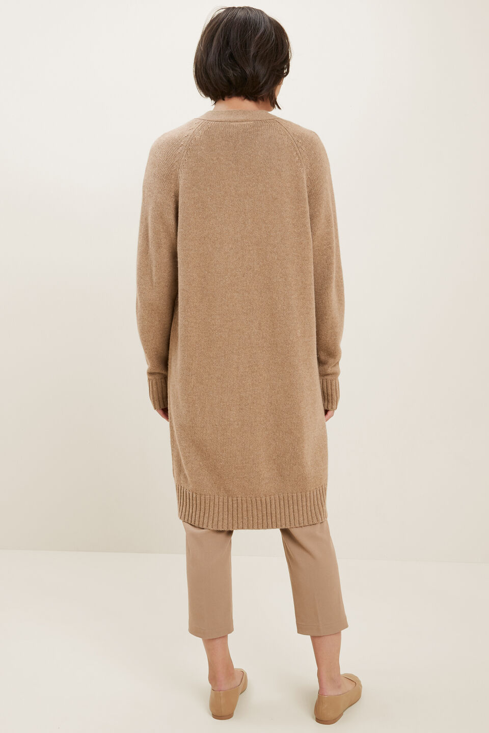 Wool Blend Cardigan  Honey Dew Marle