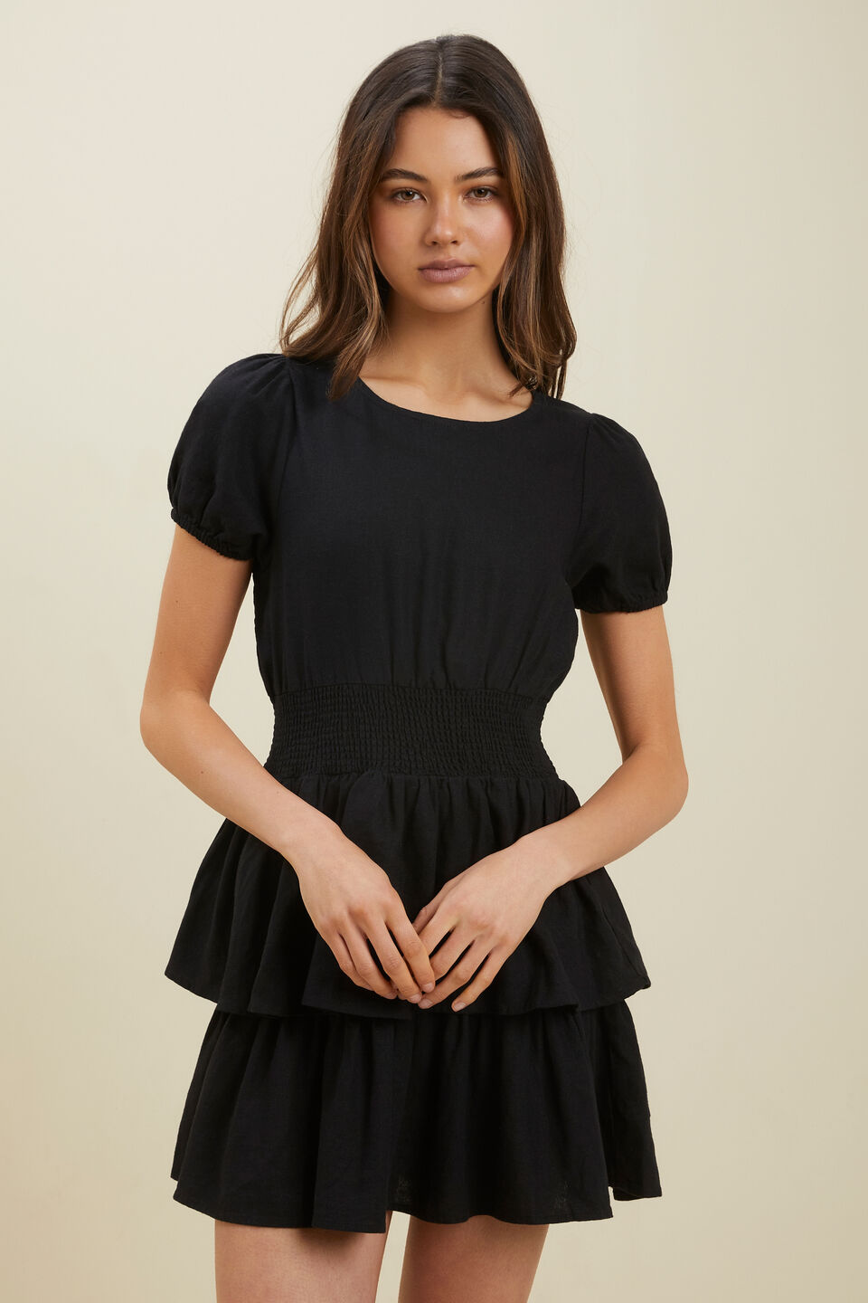 Linen Dress  Black