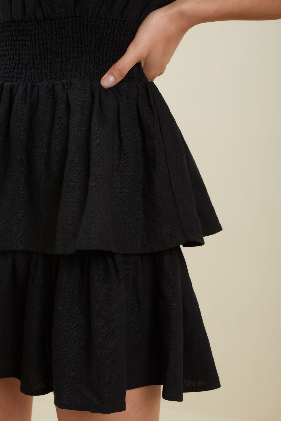 Linen Dress  Black