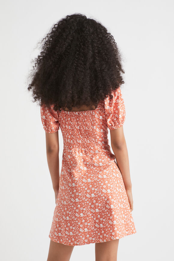 Floral Linen Dress  Ginger Spice  hi-res