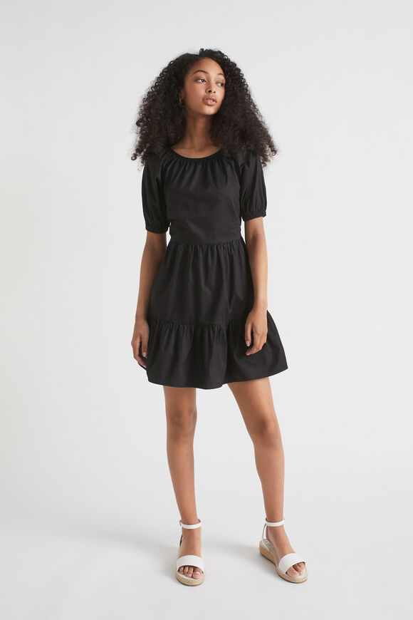 Poplin Dress  Black  hi-res