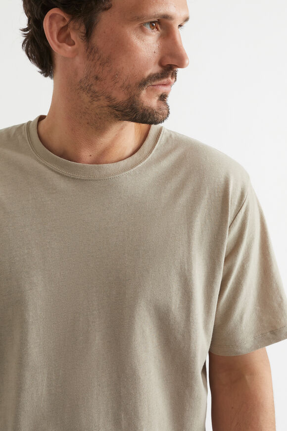 Mens Linen Tee  Sand Dune  hi-res