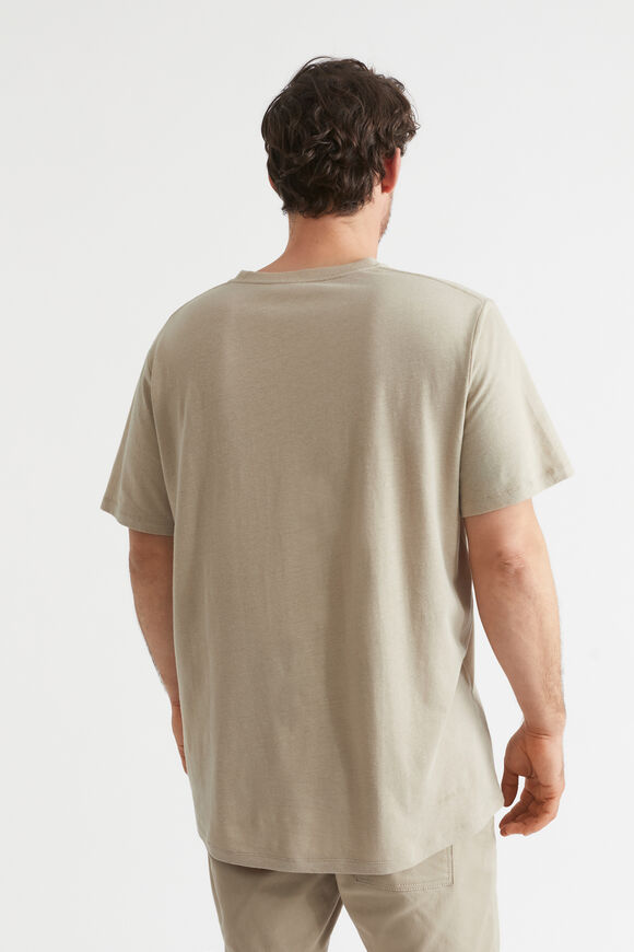 Mens Linen Tee  Sand Dune  hi-res