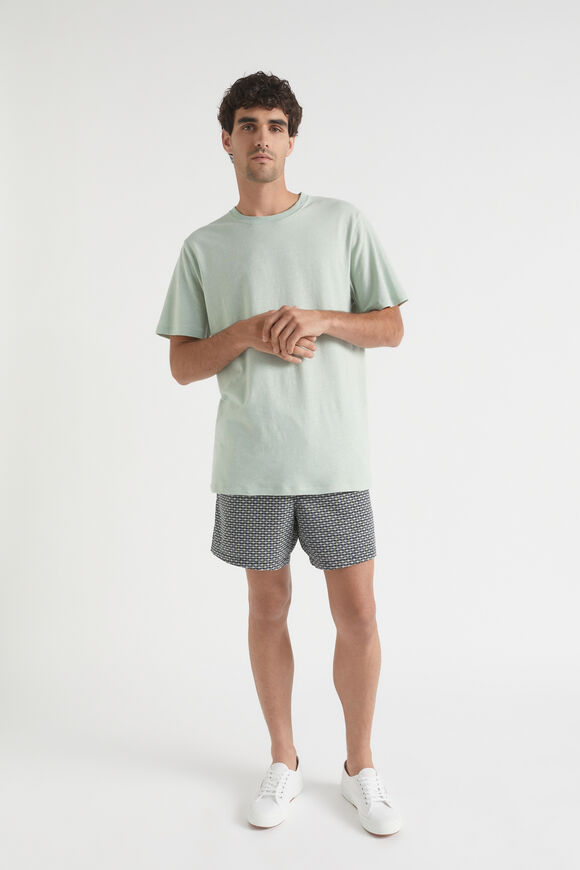 Mens Linen Tee  Sea Mist  hi-res