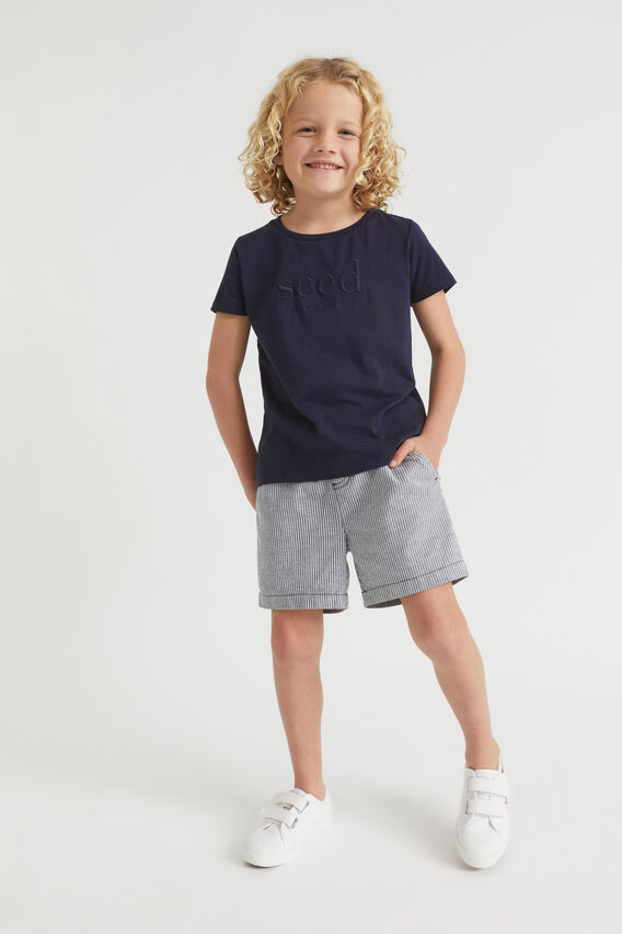 Core Logo Short  Midnight Stripe  hi-res