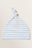 Stripe Knot Hat  Blue Speckle  hi-res