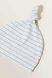 Stripe Knot Hat  Blue Speckle  hi-res