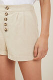 Button Front Short  Sandstone Beige  hi-res