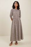 Ditsy Puff Sleeve Top  Russet Brown Ditsy  hi-res