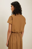 Poplin Cropped Shirt  Sienna Brown  hi-res
