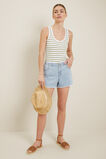 Henley Rib Tank  Sage Green Stripe  hi-res