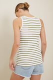 Henley Rib Tank  Sage Green Stripe  hi-res