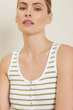 Henley Rib Tank  Sage Green Stripe  hi-res