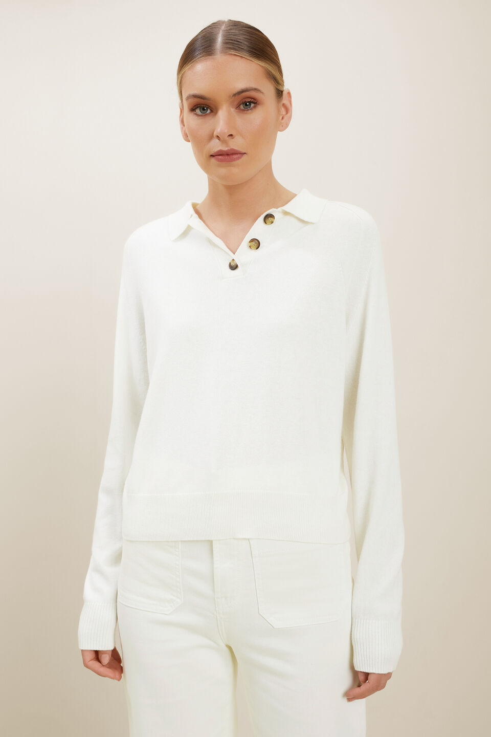 Polo Sweater  French Vanilla