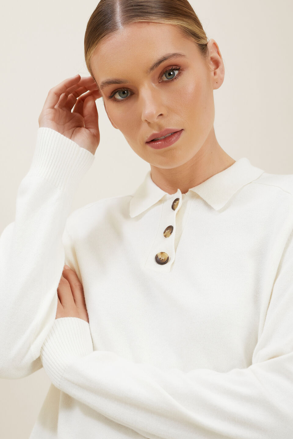 Polo Sweater  French Vanilla